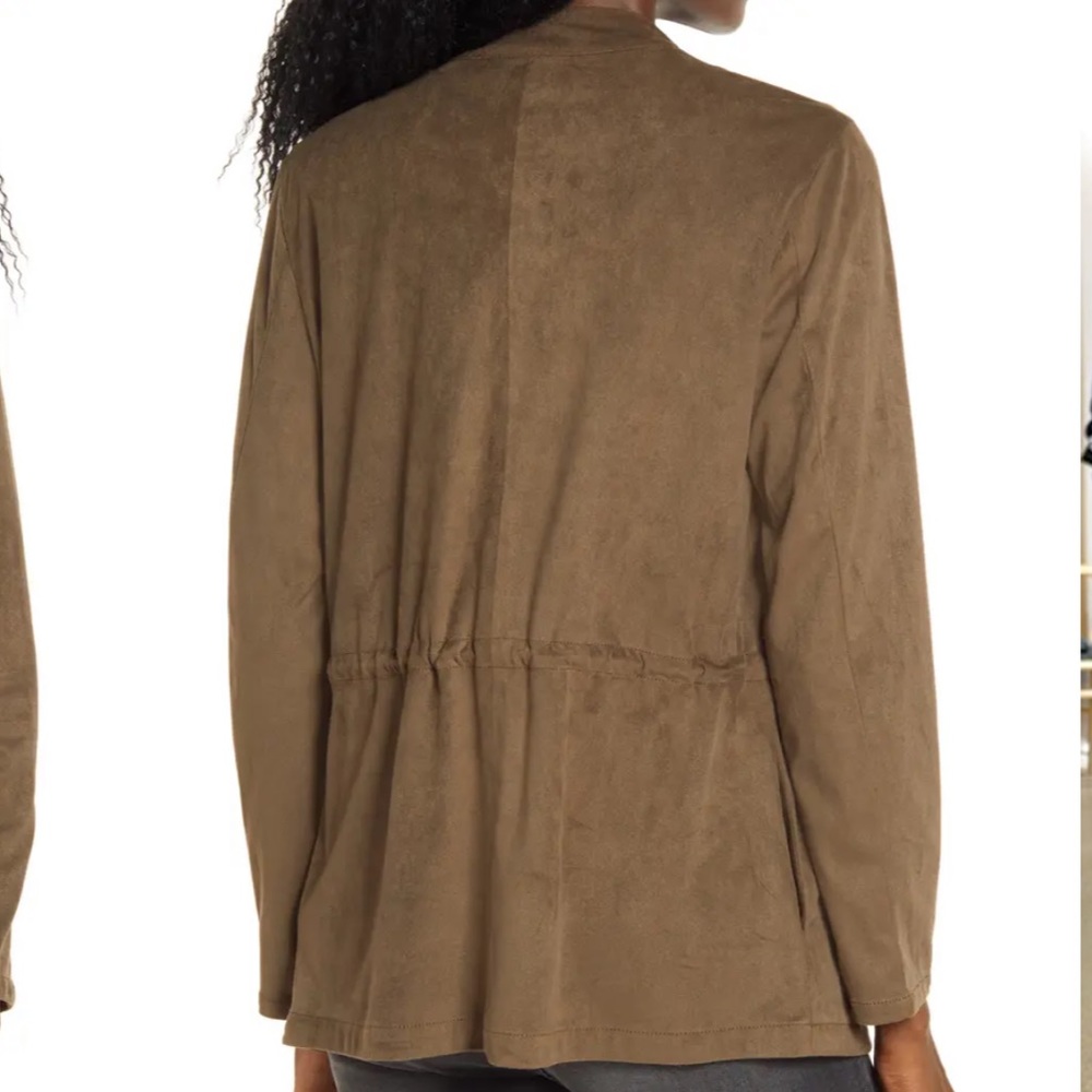 2/$15 BLANKNYC Denim Faux Suede Drapey Jacket Size S & M - Picture 2 of 7